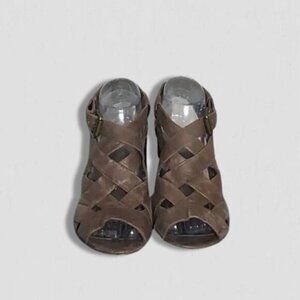 Nine West Gladiator Sandals Brown Leather Size 7M